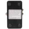 Bottom view of the Electro-Harmonix Oceans 11 Reverb pedal showing the compliance label and rubber feet. card