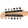 Rear view of the Squier Paranormal Jazzmaster XII headstock showing twelve sealed tuning machines and serial number. card