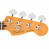 Front of the Fender Precision Bass headstock with Fender logo, Precision Bass model name, and four tuning machines. card