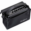 Roland CUBE Street Mini portable multi-instrument combo amplifier stored inside the optional Roland carrying case. card