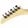 Rear of the headstock showing six chrome tuning machines. card