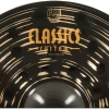 Close-up of the Meinl Classics Custom Dark 14-inch hi-hat top cymbal logo and bell area. card