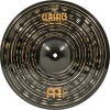 Top view of the Meinl Classics Custom Dark 14-inch hi-hat bottom cymbal with black finish and lathed surface. card