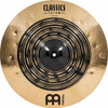 Top view of the Meinl Classics Custom Dual 18-inch crash cymbal with dual-finish playing surface and black center. card