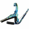 Opposite side view of the Kyser KG6ABA Quick-Change capo in Abalone finish for 6-string guitars. card