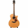 Full front view of 2019 Taylor 814ce V-Class acoustic-electric guitar with natural finish and Venetian cutaway. card