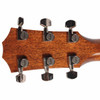 Close-up of the Taylor headstock with "The Den" 35 Years truss rod cover and Taylor logo. card