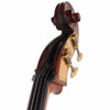 Full rear view of the Samuel Eastman VB95GR 3/4 upright bass showing the flamed maple back and neck. card