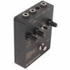 Angled front-side view of the TC Electronic SCF Gold pedal highlighting the control layout, input and output jacks, power input, and bypass footswitch. card