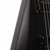 Close-up of satin black Vulture body beside the neck pickup, showing light surface wear on the finish. card