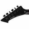 Rear of ESP LTD Vulture headstock showing LTD-branded black tuners and serial number W24090868. card