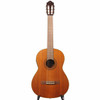 Full front view of the Yamaha CGX122MC-NT nylon-string classical acoustic-electric guitar showing its natural finish, traditional body, slotted headstock, and onboard electronics. card