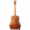 Full rear view of Taylor mahogany dreadnought acoustic-electric guitar showing natural wood back and neck. card
