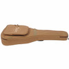 Brown Taylor padded gig bag with exterior accessory pocket and embroidered Taylor logo. card