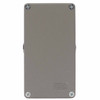 Bottom view of MXR M68 Uni-Vibe pedal showing gray enclosure, mounting screws and minor surface marks. card