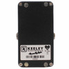 Bottom view of Keeley Dyno My Roto pedal showing manufacturer label, serial number 03623, screws, and rubber feet card