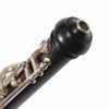 Close-up of Selmer 1492B oboe upper socket and keywork showing light scratches and tarnish. card