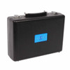 Black Selmer oboe hard case with carrying handle, metal latches, and blue Selmer badge. card