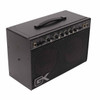 Angled front view of Gallien-Krueger 250ML combo amplifier showing the control panel, metal grille, top handle, and left side panel. card