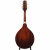 Full rear view of the Kentucky mandolin showing the dark wood back, matching neck, cream heel cap, and rear tuning machines. card