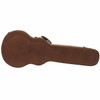 Exterior view of the included brown textured Eastman fitted hardshell guitar case. card