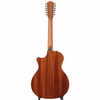Full rear view of Taylor 12-string acoustic-electric guitar showing the natural wood back, neck, cutaway, and rear headstock. card