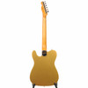 Full rear view of gold Squier Custom Telecaster showing matching gold body and gloss-finished neck. card