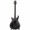 Full rear view showing the dark-finished body and neck, electronics covers, and tremolo cavity. card