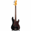 Full front view of the black Fender Precision Bass with rosewood fingerboard and tortoiseshell pickguard. card