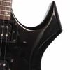 Close-up of upper body showing finish wear, scratches, and chipped black finish near the pointed horn. card