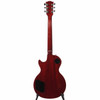 Full rear view showing the mahogany body and neck, black electronics covers and Wine Red finish. card
