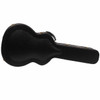 Closed black Eastman hardshell guitar case with textured exterior and carrying handle. card