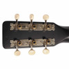 Rear headstock showing vintage-style open-gear tuners and cream-colored buttons. card