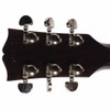 Rear headstock showing Grover tuners, dark wood finish, and stamped serial number. card