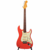 Full front view of Fender American Vintage II 1961 Stratocaster in Fiesta Red with rosewood fingerboard and vintage-style tremolo. card