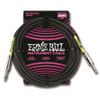 Ernie Ball P06046 20' Straight / Straight Instrument Cable - Black