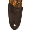 Paisley Nylon Guitar Strap, Brown 2in