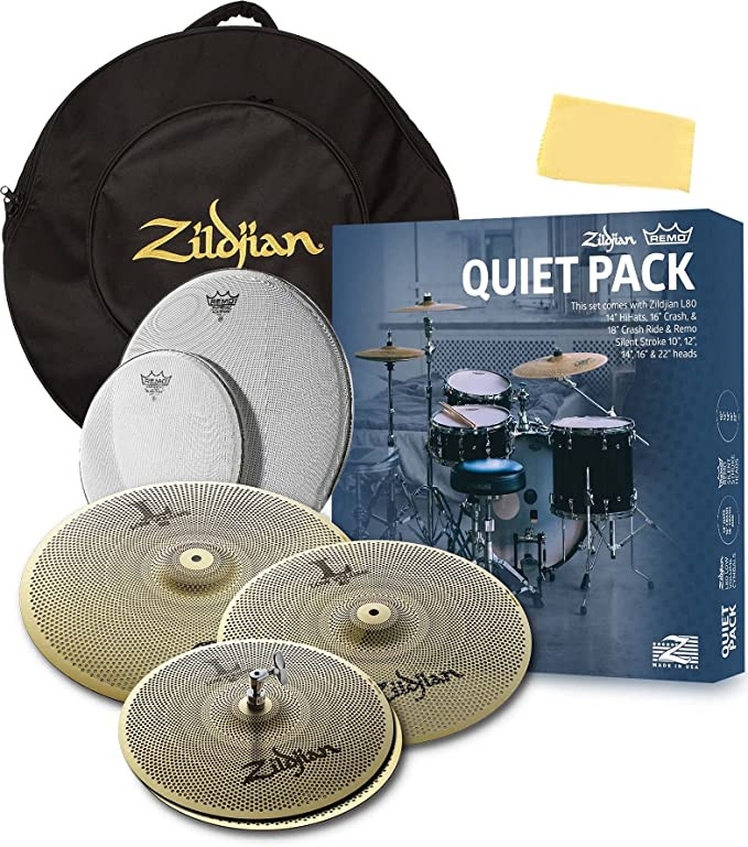 Low Volume Quiet Pack w/ Remo Silent Stroke Drumheads The Music Den