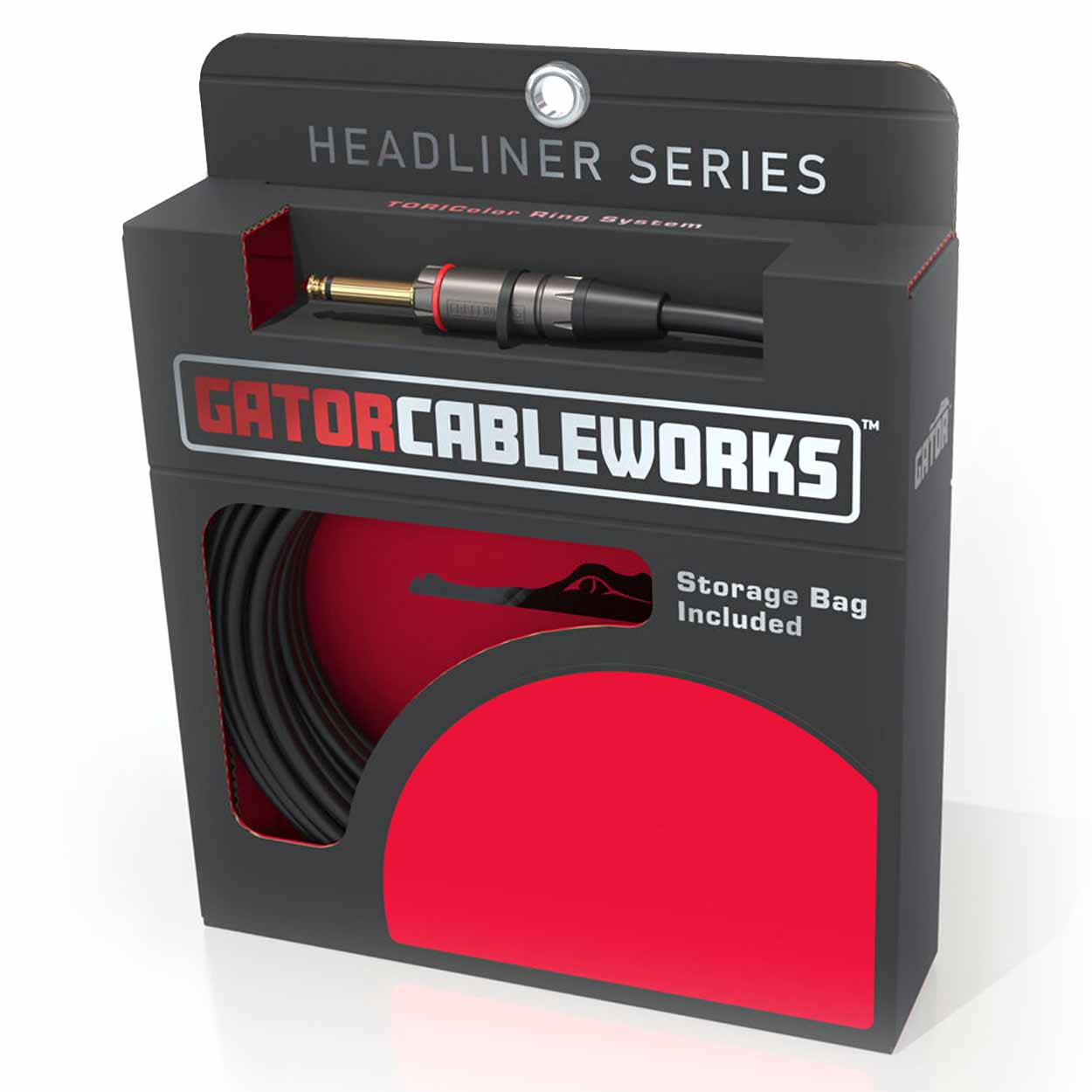 Gator Instruments Gator Cableworks Straight to RA Instrument Cable - 20 Foot - The Music Den