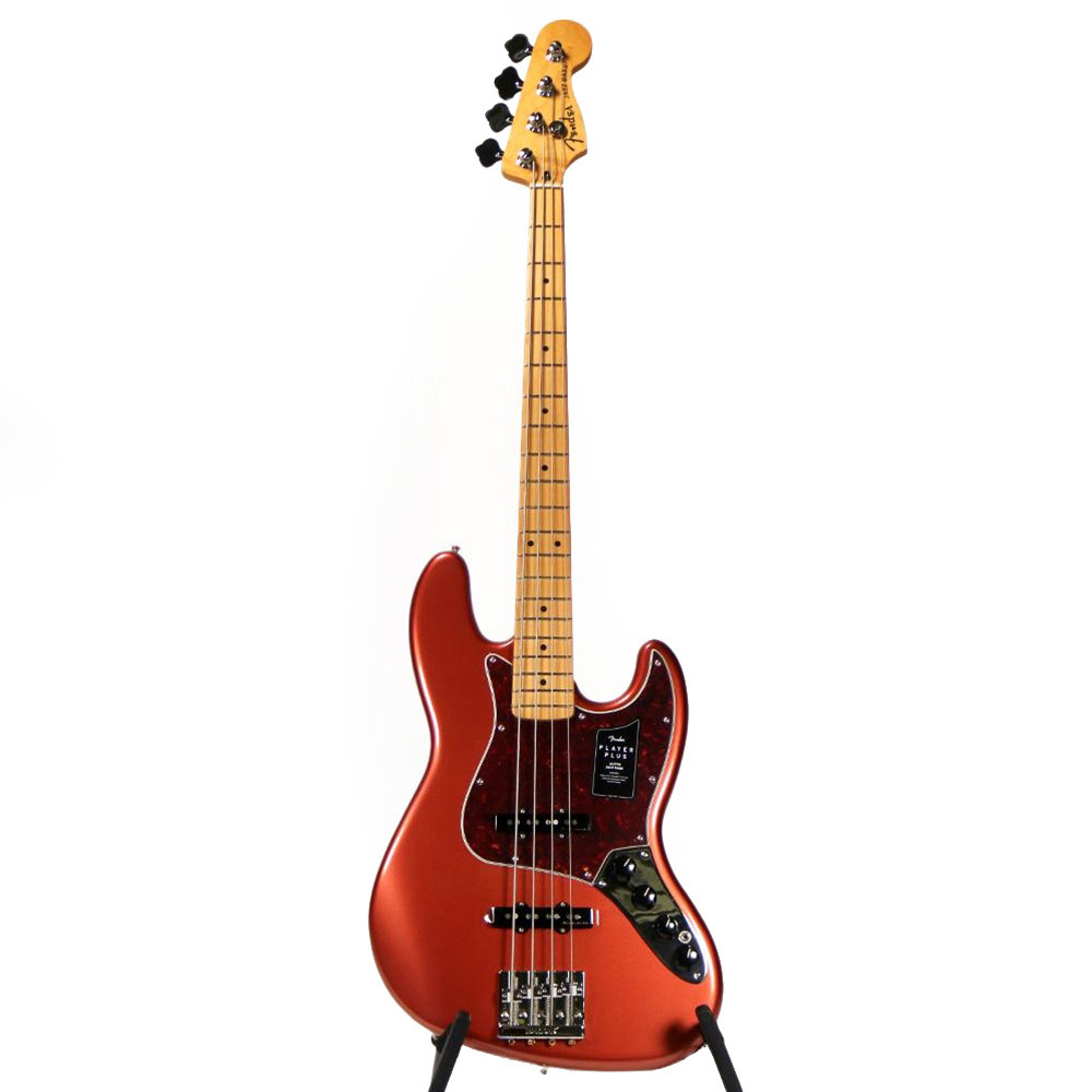 Fender Player Plus Active Jazz Bass - Aged Candy Apple Red - The
