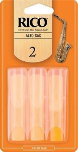 Saxaphone Reeds Rico Rico 3 Pack Alto Saxophone Reeds - The Music Den