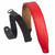 Levys Leather Right Height Series Guitar Strap- 2.5", Red & Black