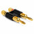 Hosa Connector, Dual Banana, Black Hosa Connector, Dual Banana, Black