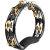 Hand Held ABS Tambourine, Black, Mixed nickel plated steel / solid brass jingles Full view
