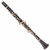 Full front view of 1963 Selmer Series 9 wooden clarinet with silver-colored keywork.