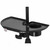Clamp-on microphone stand accessory tray with built-in cup holder and storage compartment for picks, phones, and small accessories.