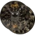 Pair of Meinl Classics Custom Dark 14-inch hi-hat cymbals with black finish shown stacked in front view.