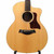 Close-up of Taylor 214ce DLX natural spruce top, tortoiseshell pickguard, and ebony bridge. Close-up of Taylor 214ce DLX natural spruce top, tortoiseshell pickguard, and ebony bridge.