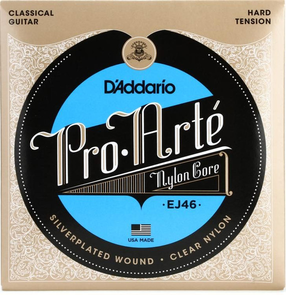 D'Addario EJ46 Pro-Arte Nylon Classical Guitar Strings Hard Tension