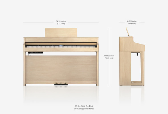 HP702 Digital Piano Light Oak